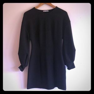 Zara long sleeve black dress